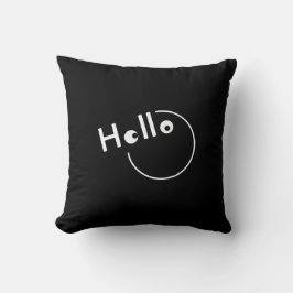 Joke Hello Futuristic White Classic Simple Riddle Kissen