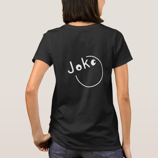 Joke Hello Moving White Fun Typografie Faces T-Shirt (Rückseite)
