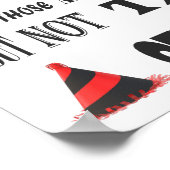 JOKE POSTER TYOE ROT UND SCHWARZ MIT WORTEN (Ecke)