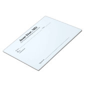 Joke-Rezept-Pad - 8.5" x 11" Notepad Blau Notizblock (angewinkelt)