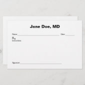 Joke rezeptpad briefpapier (Vorne/Hinten)