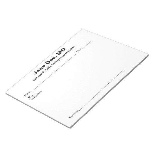 Joke rezeptpad notizblock (angewinkelt)