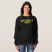 Joke Sarcastic Hunde Bücher & Kaffee Sweatshirt (Vorne ganz)