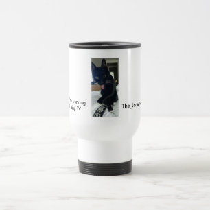 Joke Tasse Katze mit rostfreier Zunge
