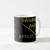 Joke thematische Frucht Design Text Wörter schwarz Kaffeetasse (VorderseiteRechts)