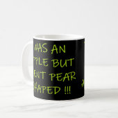 Joke thematische Frucht Design Text Wörter schwarz Kaffeetasse (Vorderseite Links)