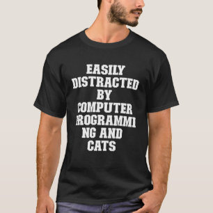 Joke Vater leicht ablenkbar durch Computerprogramm T-Shirt