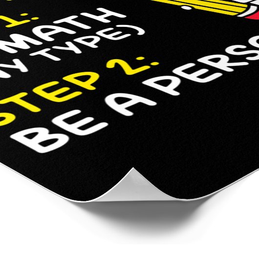 Joke, wie man eine mathematische Person glücklich  Poster (Ecke)