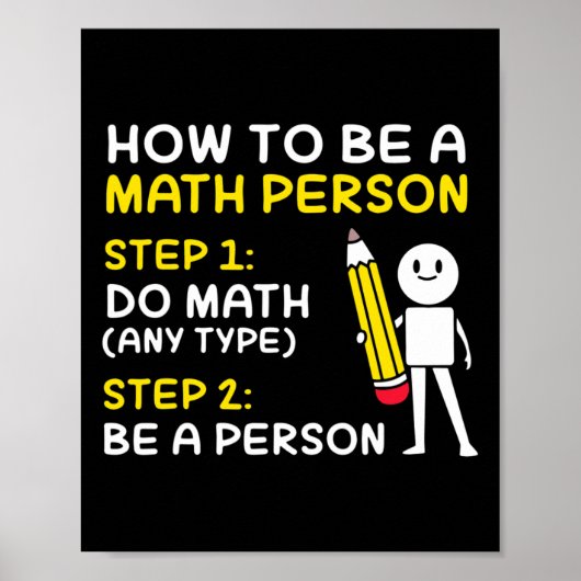 Joke, wie man eine mathematische Person glücklich  Poster (Vorne)