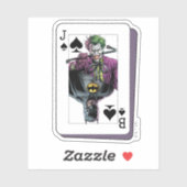 Joker and Batman Spade Playing Card Illustration Aufkleber (Blatt)
