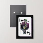 Joker and Batman Spade Playing Card Illustration Button (Vorderseite/Rückseite)