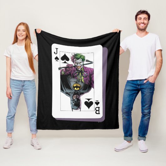 Joker and Batman Spade Playing Card Illustration Fleecedecke (Beispiel)