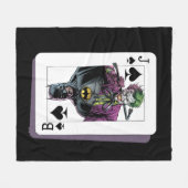 Joker and Batman Spade Playing Card Illustration Fleecedecke (Vorderseite (Horizontal))