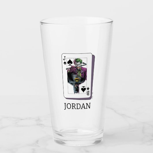 Joker and Batman Spade Playing Card Illustration Glas (Vorderseite)