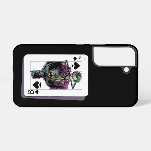 Joker and Batman Spade Playing Card Illustration Samsung Galaxy Hülle (Rückseite (Horizontal))