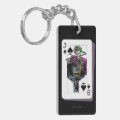 Joker and Batman Spade Playing Card Illustration Schlüsselanhänger (Vorderseite links)