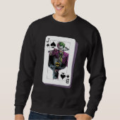 Joker and Batman Spade Playing Card Illustration Sweatshirt (Vorderseite)