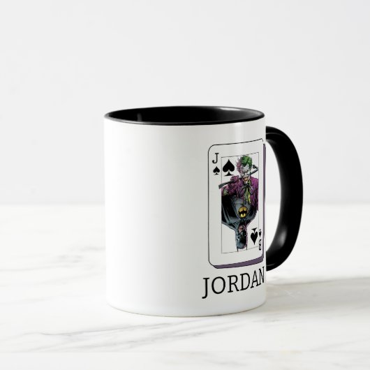 Joker and Batman Spade Playing Card Illustration Tasse (VorderseiteRechts)