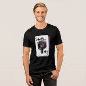 Joker and Batman Spade Playing Card Illustration Tri-Blend Shirt (Vorderseite voll)
