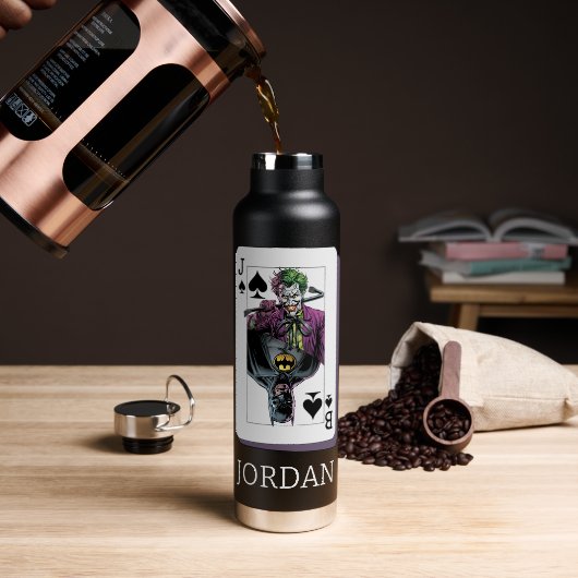 Joker and Batman Spade Playing Card Illustration Trinkflasche (Kaffee)