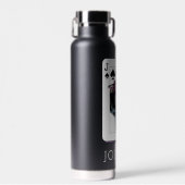 Joker and Batman Spade Playing Card Illustration Trinkflasche (Vorne)