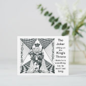 Joker auf King's Throne - Postkarte (Stehend Vorderseite)