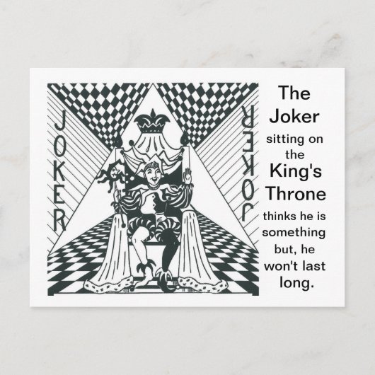Joker auf King's Throne - Postkarte (Vorderseite)