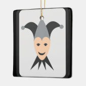 Joker Card Emoji Keramikornament (Links)