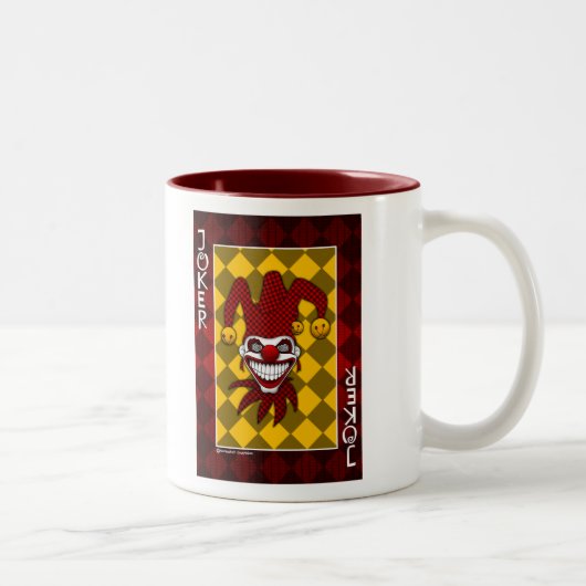 Joker-Card-Tasse Zweifarbige Tasse (Rechts)
