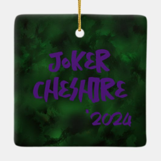 Joker Cheshire Keramikornament (Rückseite)