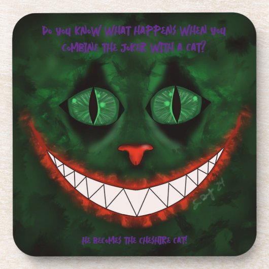 Joker Cheshire Untersetzer (Vorderseite)