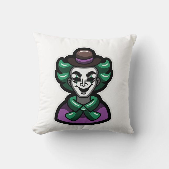 Joker Clown Kunst Dekokissen (Vorderseite)