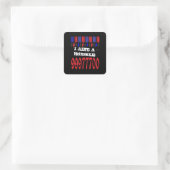 Joker-Design-Wörter und dunkle Farben Quadratischer Aufkleber (Tasche)