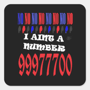 Joker-Design-Wörter und dunkle Farben Quadratischer Aufkleber