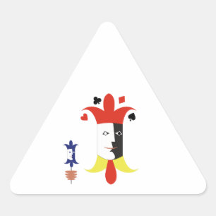 Joker Dreieckiger Aufkleber