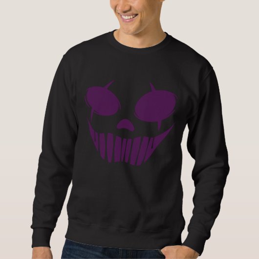 Joker Face Beängstigend Halloween Sweatshirt (Vorderseite)