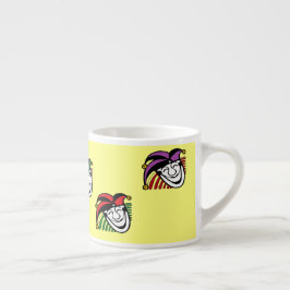 Joker farbige Hüte gelb Espressotasse