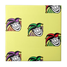 Joker farbige Hüte gelb Fliese