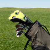 Joker farbige Hüte gelb Golf Headcover (In SItu)