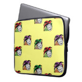 Joker farbige Hüte gelb Laptopschutzhülle (Vorderseite Links)