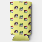 Joker farbige Hüte gelb Selters Dosenkühler (Rückseite)