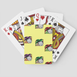 Joker farbige Hüte gelb Spielkarten