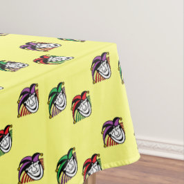 Joker farbige Hüte gelb Tischdecke