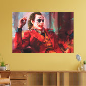 Joker Film Premium Wrapped Canvas (Gloss) Leinwanddruck (Insitu (Wohnzimmer))