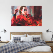 Joker Film Premium Wrapped Canvas (Gloss) Leinwanddruck (Insitu (Schlafzimmer))