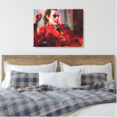 Joker Film Premium Wrapped Canvas (Gloss) Leinwanddruck (Insitu (Schlafzimmer))