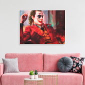 Joker Film Premium Wrapped Canvas (Gloss) Leinwanddruck (Insitu (Wohnzimmer))