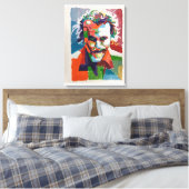 Joker handbemalt von Mark Elsen Leinwanddruck (Insitu (Schlafzimmer))