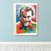 Joker handbemalt von Mark Elsen Leinwanddruck (Insitu (Holzboden))