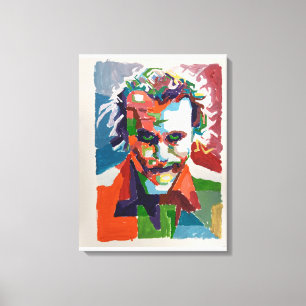 Joker handbemalt von Mark Elsen Leinwanddruck